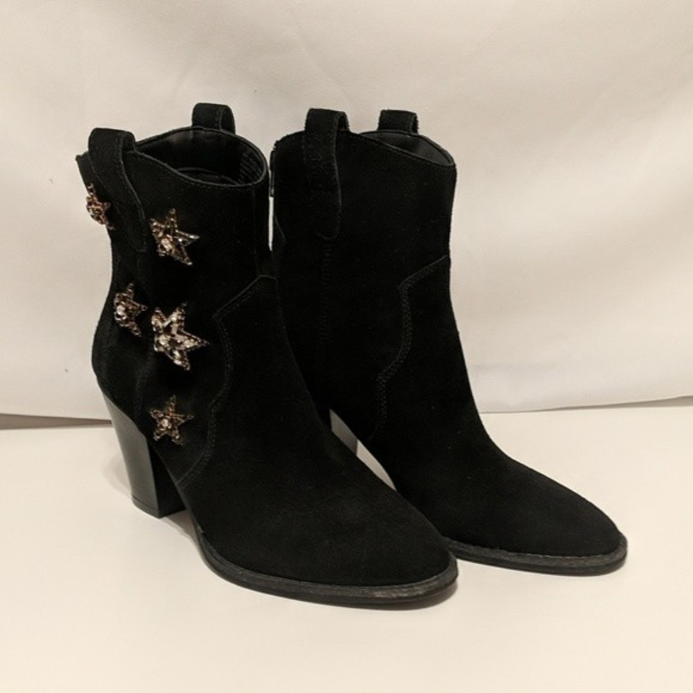 INC International Concepts Women's Dazzlers Black Stars Western Boots Si… - Picture 2 of 8